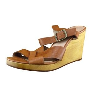 Madewell Sz 9.5 M Brown Ankle Strap Leather Women Sandals